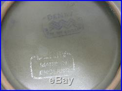 4 Vtg Denby Langley Camelot Dark Green Older Mark 5 7/8 Coupe Soup Cereal Bowls