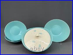 4 Vernonware Heavenly Days Covered Vegetable Serving Bowl + 3 More Bowls MCM