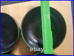4 Vintage Japan Bowls 6-3/8 Handcrafted Mino Ware Pottery Stamped MCM