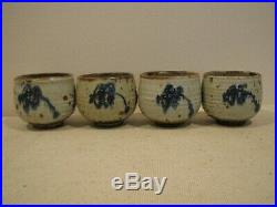 4 Vintage VIVIKA and OTTO HEINO Studio POTTERY Cups Bowls