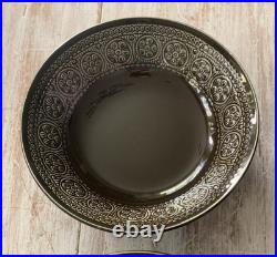 4 Vtg 60s Laveno Diamondstone Green Daisy Margherita MCM Cereal Bowls A. Campi