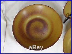 4 Vtg Bennington Potters Pottery Tawny Mustard Bowl 9 1/4 no chips! David Gil