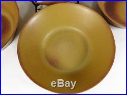 4 Vtg Bennington Potters Pottery Tawny Mustard Bowl 9 1/4 no chips! David Gil
