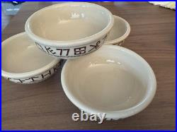 4 Wallace China Westward Ho Rodeo Pattern 6 Bowl Original Vintage Rare