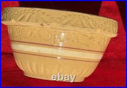 5pc VTG RRB Co. Roseville Ohio Stoneware Pottery 9, 8, 7, 6, 5 Mixing Bowls