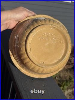 5pc VTG RRB Co. Roseville Ohio Stoneware Pottery 9, 8, 7, 6, 5 Mixing Bowls
