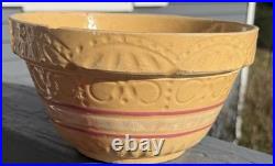 5pc VTG RRB Co. Roseville Ohio Stoneware Pottery 9, 8, 7, 6, 5 Mixing Bowls