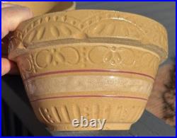 5pc VTG RRB Co. Roseville Ohio Stoneware Pottery 9, 8, 7, 6, 5 Mixing Bowls