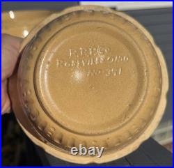 5pc VTG RRB Co. Roseville Ohio Stoneware Pottery 9, 8, 7, 6, 5 Mixing Bowls