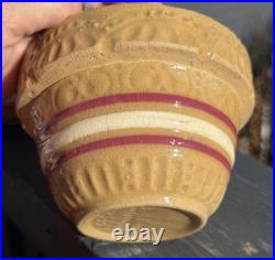 5pc VTG RRB Co. Roseville Ohio Stoneware Pottery 9, 8, 7, 6, 5 Mixing Bowls