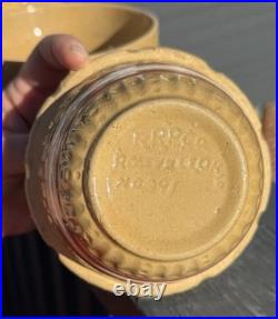 5pc VTG RRB Co. Roseville Ohio Stoneware Pottery 9, 8, 7, 6, 5 Mixing Bowls
