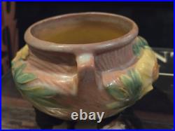 661-3 Rare Roseville Art Pottery Peony Jardinare Vintage Pottery