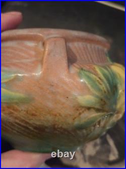 661-3 Rare Roseville Art Pottery Peony Jardinare Vintage Pottery