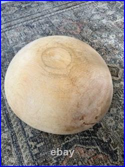 6 Primitive & Antique Turned Bowls