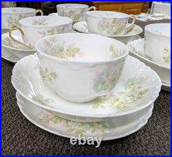 6 Sets Vtg Haviland France Limoges Bretagne Coupe Bowls Cups Saucers 18pcs Gold