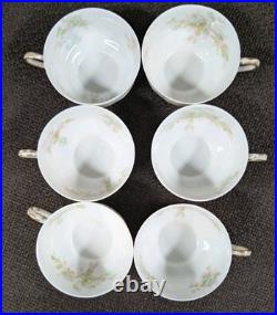6 Sets Vtg Haviland France Limoges Bretagne Coupe Bowls Cups Saucers 18pcs Gold