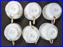 6 Sets Vtg Haviland France Limoges Bretagne Coupe Bowls Cups Saucers 18pcs Gold