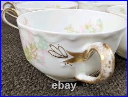 6 Sets Vtg Haviland France Limoges Bretagne Coupe Bowls Cups Saucers 18pcs Gold