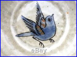 6 Vtg Ken Edwards El Palomar Tonala Mexico Soup Bowl 2 Handles Blue Bird