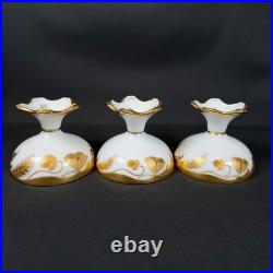 6x T&V Limoges France White Porcelain Compote Footed Bowl SIGNED BOHL gold trim