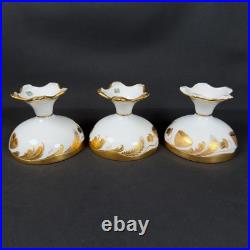 6x T&V Limoges France White Porcelain Compote Footed Bowl SIGNED BOHL gold trim