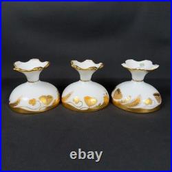 6x T&V Limoges France White Porcelain Compote Footed Bowl SIGNED BOHL gold trim