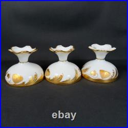6x T&V Limoges France White Porcelain Compote Footed Bowl SIGNED BOHL gold trim