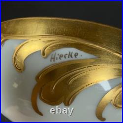 6x T&V Limoges France White Porcelain Compote Footed Bowl SIGNED BOHL gold trim