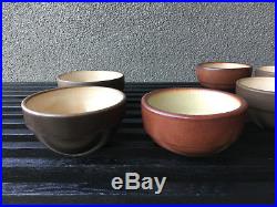 7 Heath Pottery California Ceramic Bowls Cups Vintage MID Century Modern Eames