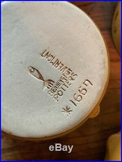 7 Vtg Bennington Potters 1667 Tawny Mustard Lug Bowls Yusuke Aida and David Gil