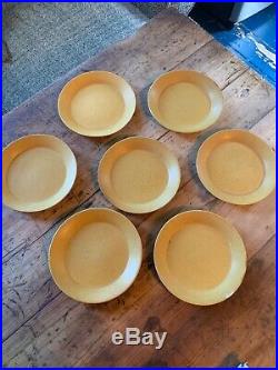 7 Vtg Bennington Potters 1667 Tawny Mustard Lug Bowls Yusuke Aida and David Gil