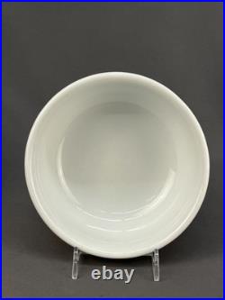 8 Vtg Pottery Barn WHITE Heavy Porcelain 6 Cereal / Soup Bowls 1990's