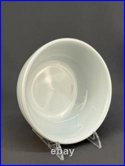 8 Vtg Pottery Barn WHITE Heavy Porcelain 6 Cereal / Soup Bowls 1990's