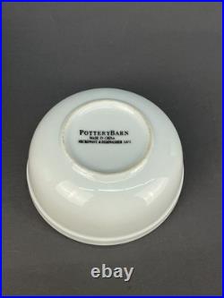 8 Vtg Pottery Barn WHITE Heavy Porcelain 6 Cereal / Soup Bowls 1990's