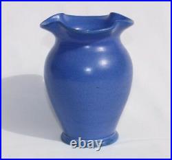 ARTS & CRAFTS Vintage Matte Blue California Pottery Vase Bauer Camark