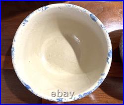 ATQ SET of 7 REDWING SPONGEWARE PANELED CROCK NESTED BOWLS SIZE 5 6 7 8 9 10 11