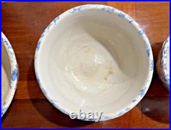 ATQ SET of 7 REDWING SPONGEWARE PANELED CROCK NESTED BOWLS SIZE 5 6 7 8 9 10 11
