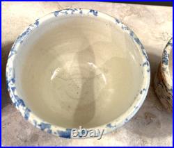 ATQ SET of 7 REDWING SPONGEWARE PANELED CROCK NESTED BOWLS SIZE 5 6 7 8 9 10 11
