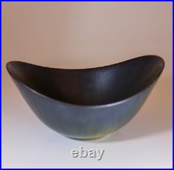 A Black & Green Vintage Ceramic Bowl Gunnar Nylund Rörstrand Midcentury Modern
