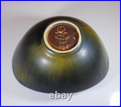 A Black & Green Vintage Ceramic Bowl Gunnar Nylund Rörstrand Midcentury Modern