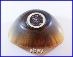 A Lightbrown Vintage Ceramic Bowl Gunnar Nylund Rörstrand Sweden 1950s