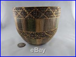Aldo Londi Italy Art Pottery Bitossi Pastel Gold Bowl Vessel Planter Vtg 50s