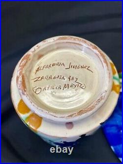 Alfareria Jimenez Zaragoza Abstract Mexican Art Pottery Mug & Bowl