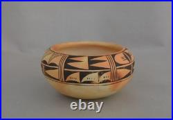 Anita Polacca (1929-2008) Vintage Traditional Hopi Yellow Ware Pot Bowl