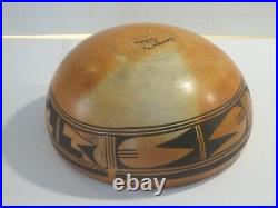 Annette Silas Hopi Tewa Large Vintage Pottery Bowl, Signed