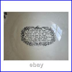 Antique Adams Pottery Maritime Transferware Punch Bowl Mariner's Compass