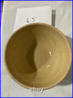 Antique American Cream & Green Hull Gothic Bowl Yellow Ware Set Antique American Cream & Green Hull Gothic Bowl Yellow Ware Set