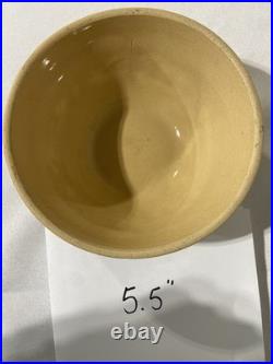 Antique American Cream & Green Hull Gothic Bowl Yellow Ware Set Antique American Cream & Green Hull Gothic Bowl Yellow Ware Set