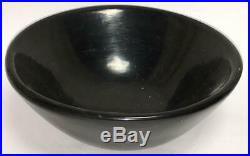 Antique Black Southwest Pottery Bowl No Cracks Excellent VINTAGE ESTATE