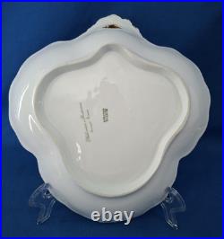Antique Blakeman & Henderson Limoges Art Nouveau Bowl With Irises & Lotus 9 EUC
